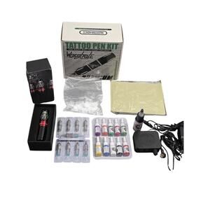 Wormhole Tattoo Pen Kit Premium Starter Set Inks Needles Open Box
